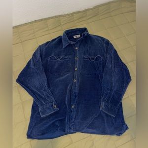 Cherokee corduroy flannel. Blue XL.